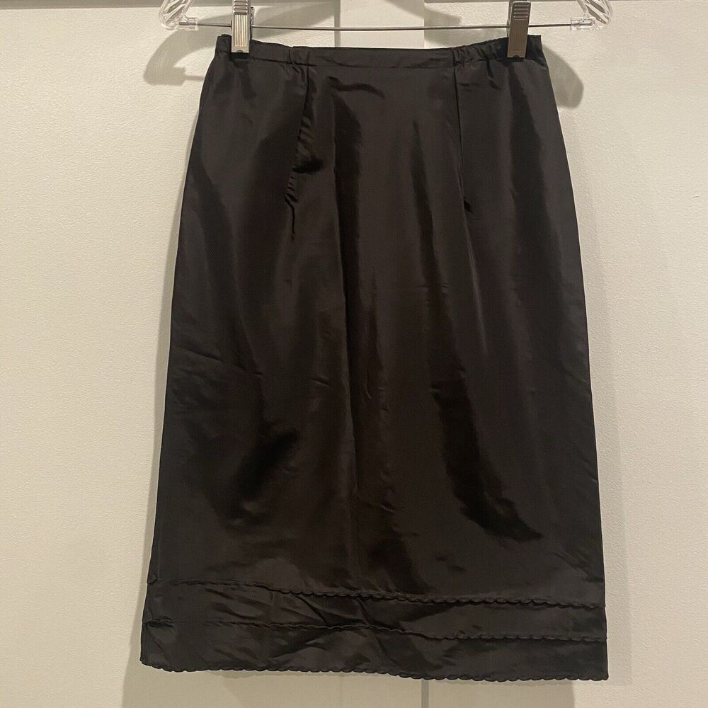 Vintage Deena Slip Skirt with Scallop Hem, Size S